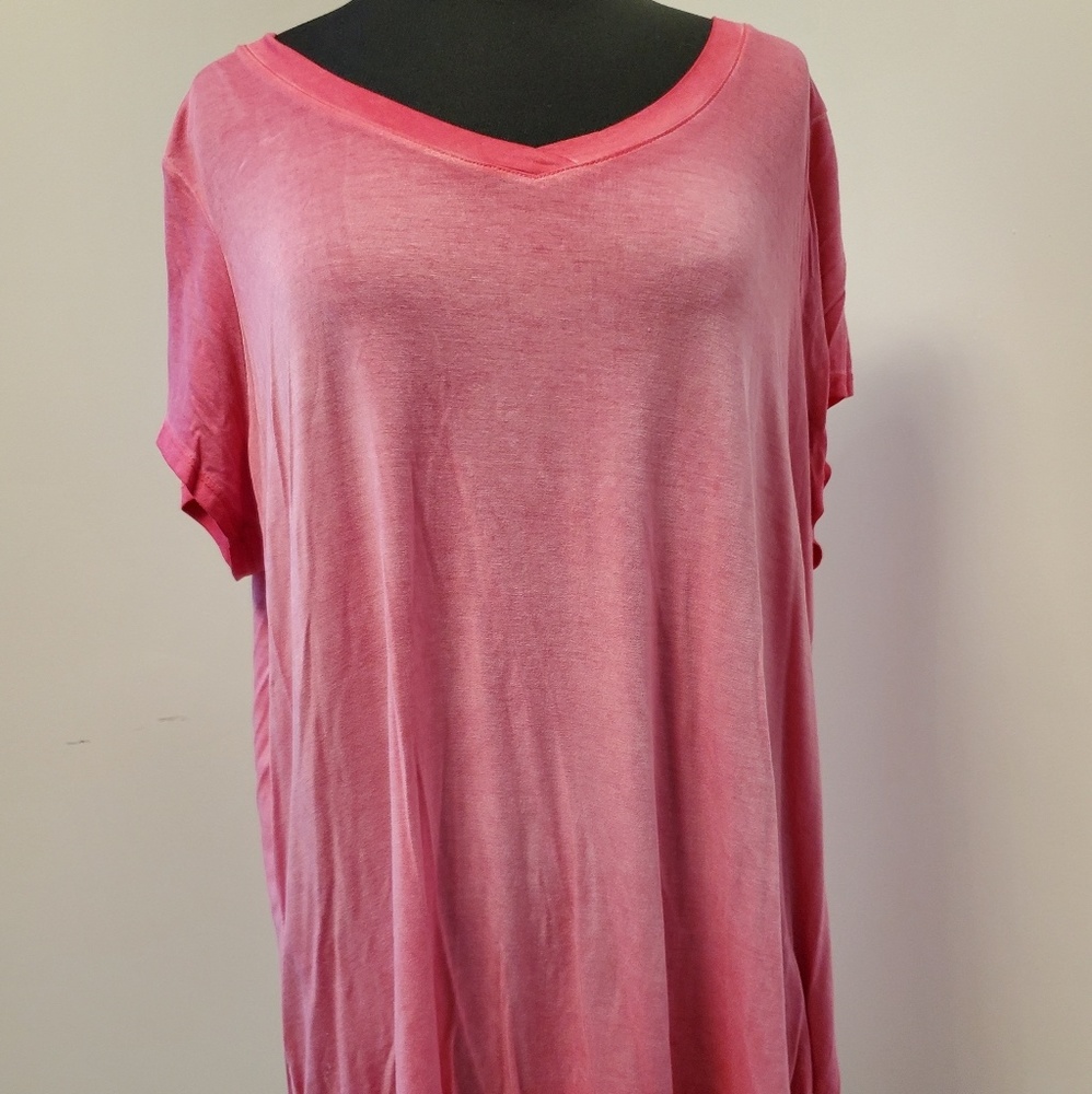Cable & Gauge Ceriserose Washed Pink Top